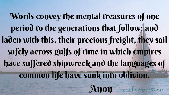 Words sail across time